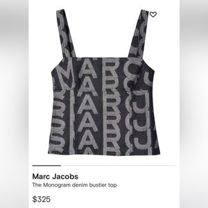 Marc Jacobs monogram denim bustier top